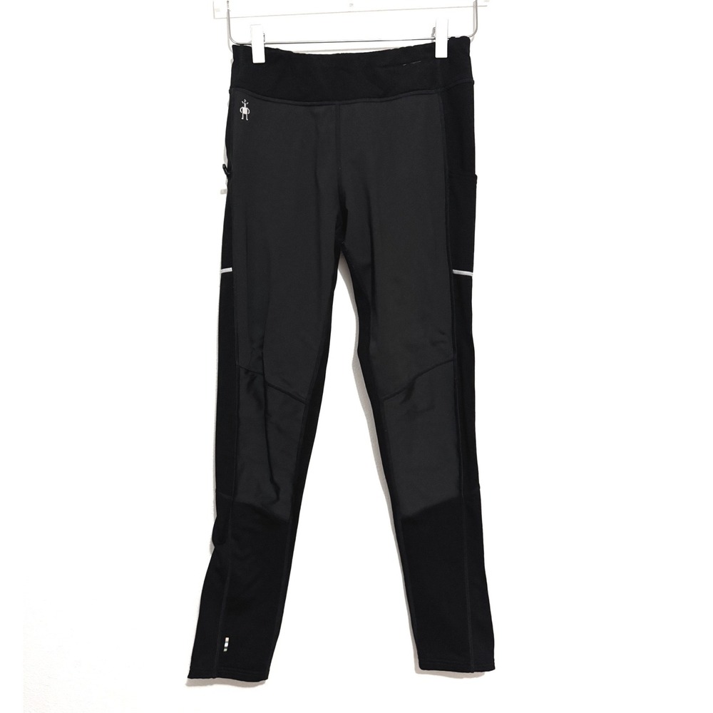 Smartwool Women's Active Fleece Wind Tights – Black Merino Wool Leggings